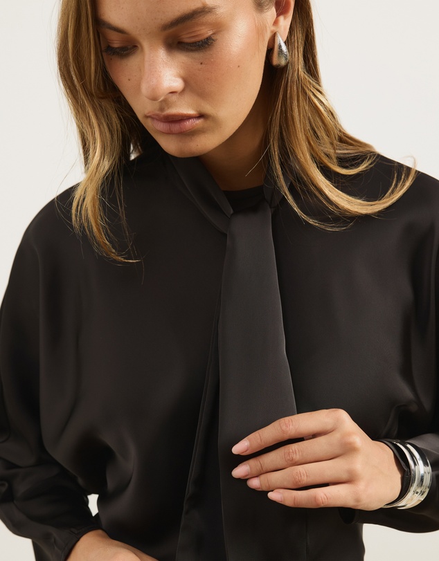 Atmos&Here - Caliah Satin Scarf Top