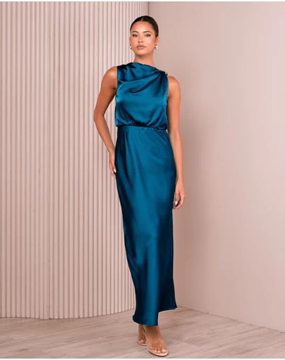 Azzurielle - Darsha Blouson Maxi Dress