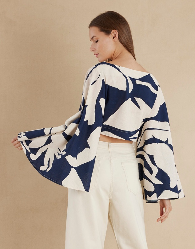 Amelius - Zaffira Linen Crop Top