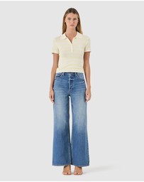 Rolla's - Lady Knit Polo Top - Pale Yellow