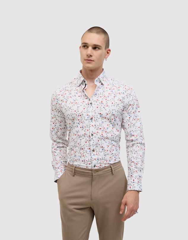 Politix - Thorpe Floral Print Long Sleeve Shirt