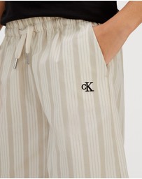 Calvin Klein Jeans - Girls Relaxed Striped Poplin Pants