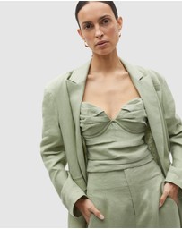 Seed Heritage - Linen Balconette Top
