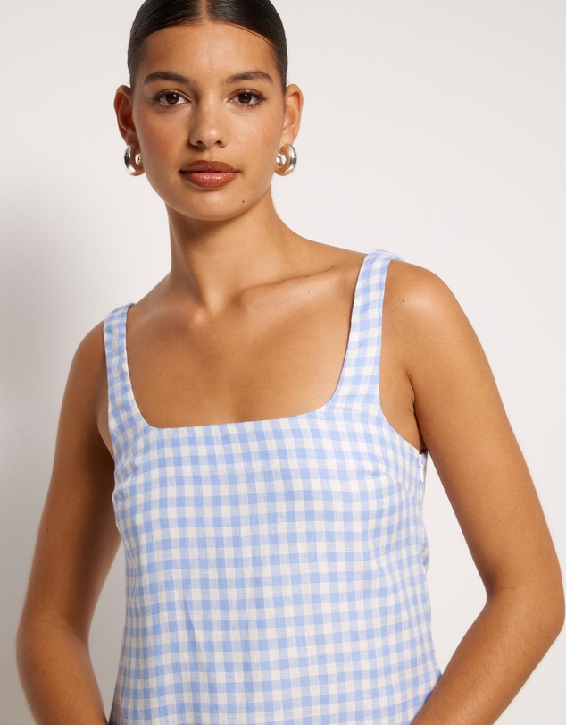 AERE - Nolana Gingham Shift Mini Dress