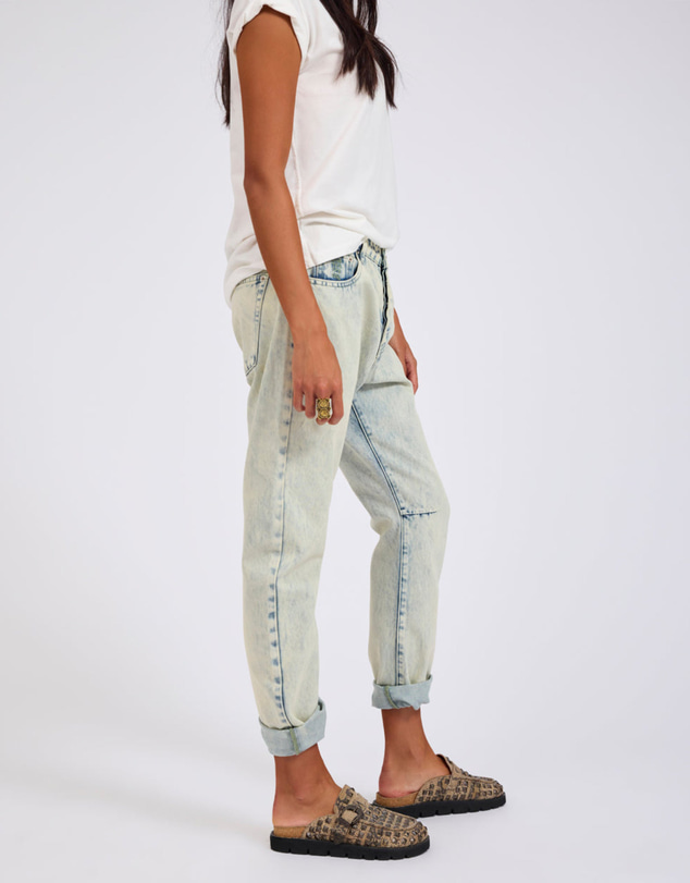 ONE TEASPOON - Saints Low Waist Boyfriend Denim Jeans - Ambrosia Blue