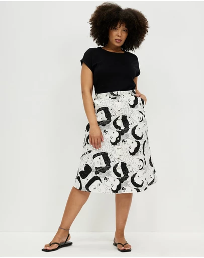 The Social Outfit - Li Phay A-Line Midi Skirt