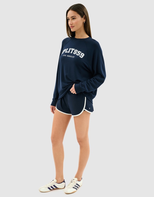 Splits59 - Andie Oversized Fleece Varsity Graphic Sweatshirt