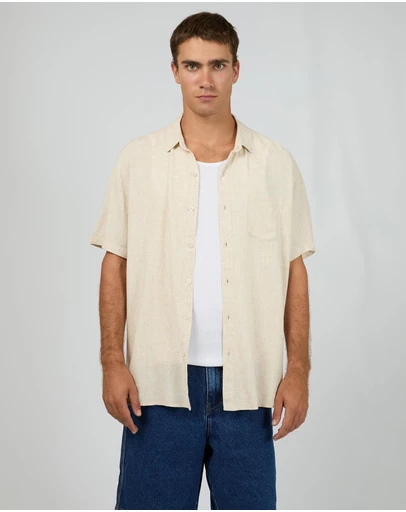 Silent Theory - Textured Linen SS Shirt