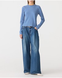 Bassike - Bias Stripe Baby LS T-Shirt