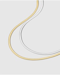 Rosefield - Snake Duotone Ring, Necklace and Bracelet Set