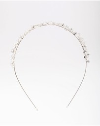 Lovisa - Silver Marquise Round Leaf Headband