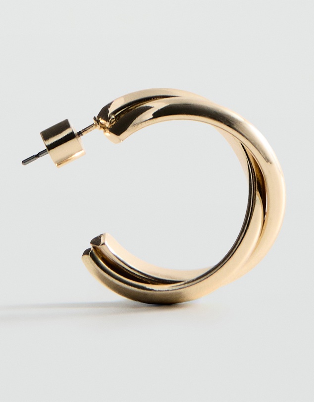 M.N.G - Interlinked Hoop Earrings