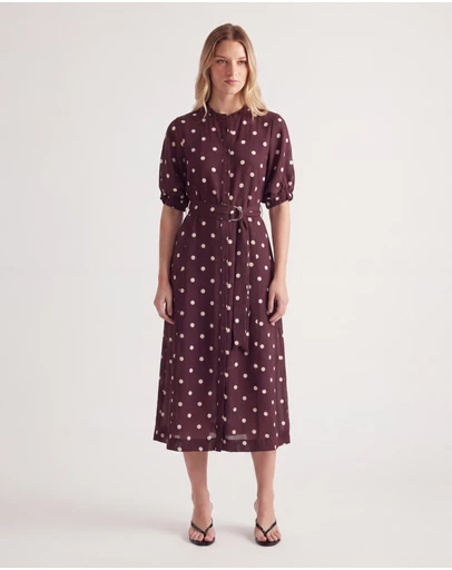Decjuba - Becca Puff Sleeve Midi Dress