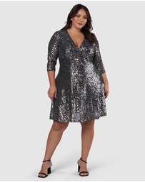Pink Dusk by Curve Project - Are You Jelly Sequin Dress