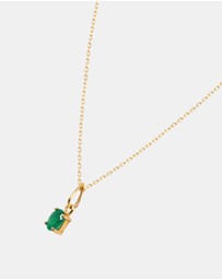 Luna Rae - Solid Gold - Emerald Necklace