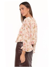 Petal & Pup - Dallas Long Sleeve Top - Cream Floral