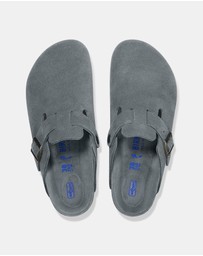 Birkenstock - Boston SFB Tonal Footbed Suede Leather Regular - Men's