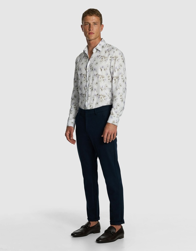 yd. - Derby Floral Bamboo Slim Shirt