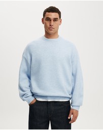 Cotton On - Box Fit Fuzzy Crew Knit