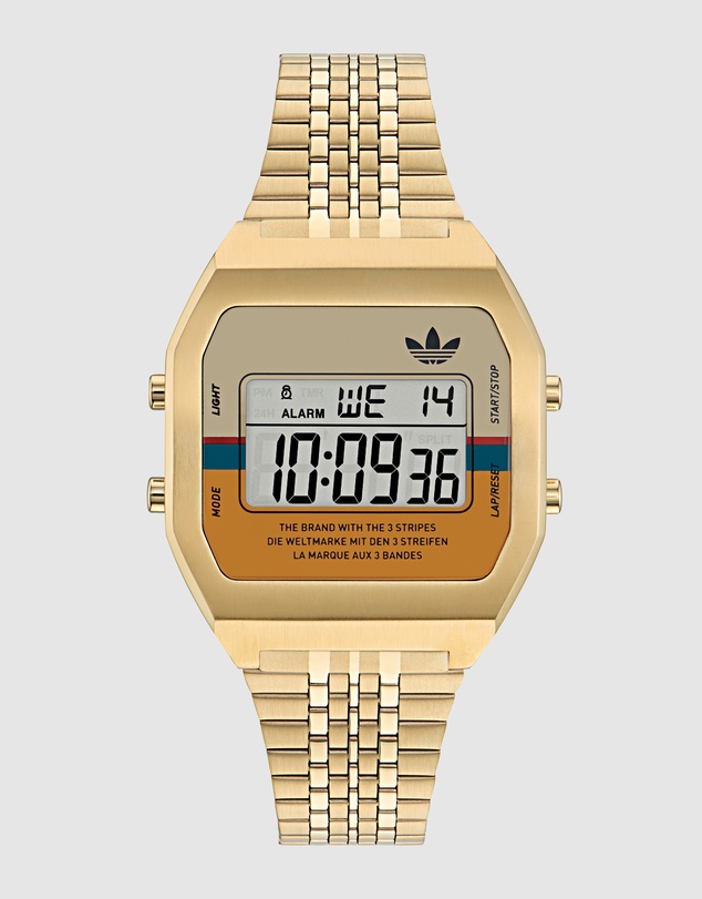 adidas Originals - Digital Two Gold-Tone Watch