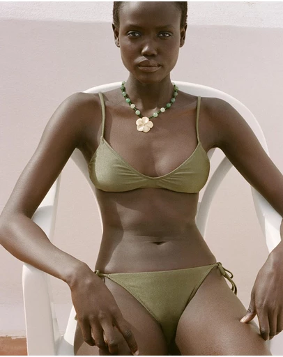 M.N.G - Delfos Satin Finish Bikini Bottom