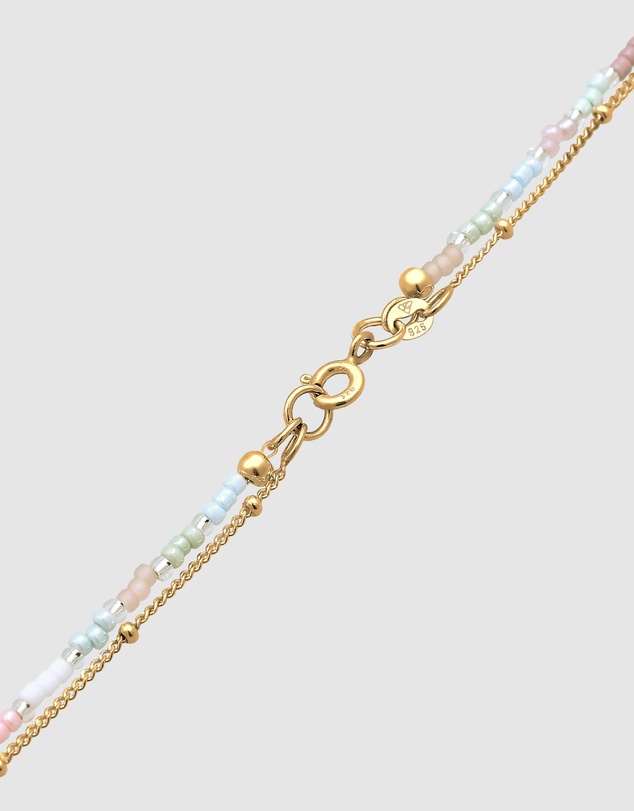 Elli Jewelry - Freshwater Pearl Bead Necklace in Gold-Plated 925 Silver