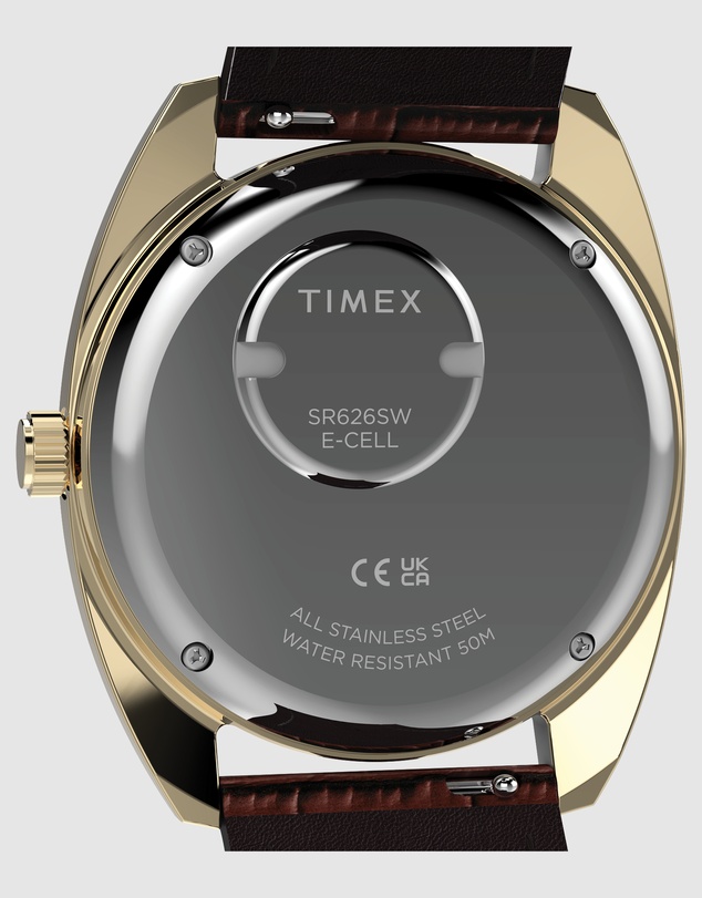 TIMEX - Timex 1976 Day Date Fume Reissue Inspired 37mm BrownLeather Strap Watch