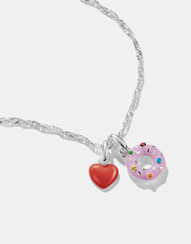THOMAS SABO - Silver-Plated Donut Charm with Colourful Stones