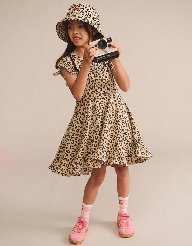 Huxbaby - Leopard Short Sleeve Swing Dress - Babies-Teens