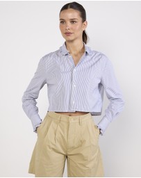 Cirkular - Pre-Loved - Celine Striped Crop Shirt