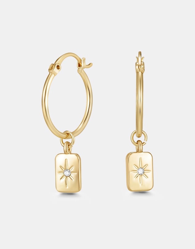 Mestige - True North Earrings - 18K Gold Plated