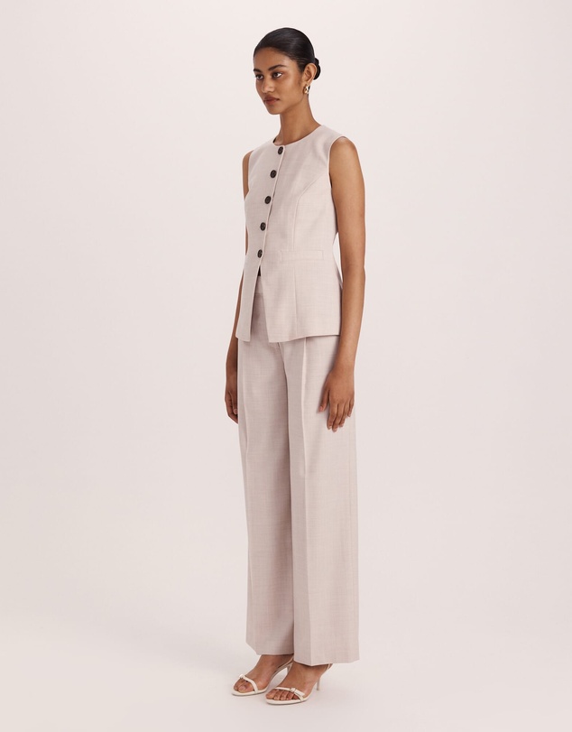 SABA - Celeste Wool Crew Neck Vest
