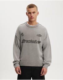 Cotton On - Washed Graphic Crew Knit