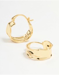 Lovisa - Gold Plated Brass Medium Molten Hoop Earrings