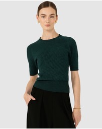 SACHA DRAKE - Short Sleeve Grove Knit Top