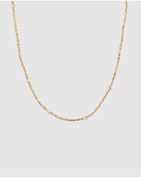 Elli Jewelry - Necklace Heart Hematite Bead 925 Sterling Silver Gold-Plated