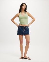Cotton On - Micro Low Denim Skirt