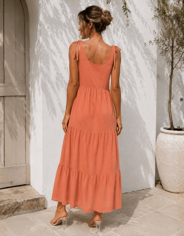 Esther & Co - Lydia Dress - Rust