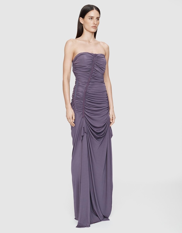Christopher Esber - Shibari Jersey Ruched Strapless Dress