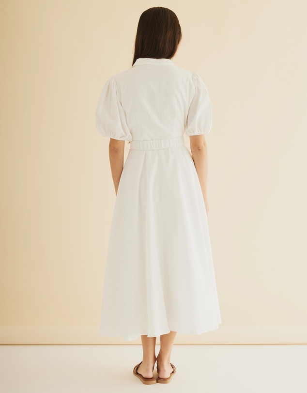 Atmos&Here - Kirrie Linen Blend Belted Midi Dress