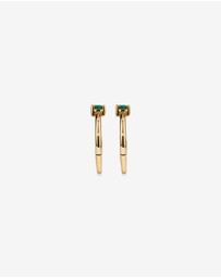Michael Hill - 10mm Emerald Accent Sleepers in 10kt Yellow Gold