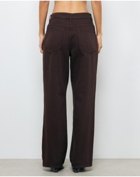 AERE - High Rise Straight Leg Jeans