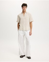 Cotton On - Relaxed Linen Short Sleeve Shirt
