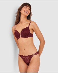 Bras N Things - Daisy Brazilian Knicker - Berry