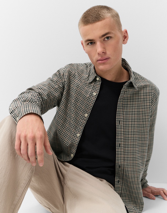 UNISON - Brushed Gingham Regular Fit Shirt