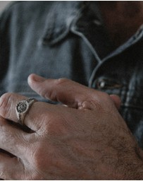 Haze & Glory - ICONIC EXCLUSIVE - Ring Compass Signet Maritime 925 Sterling Silver