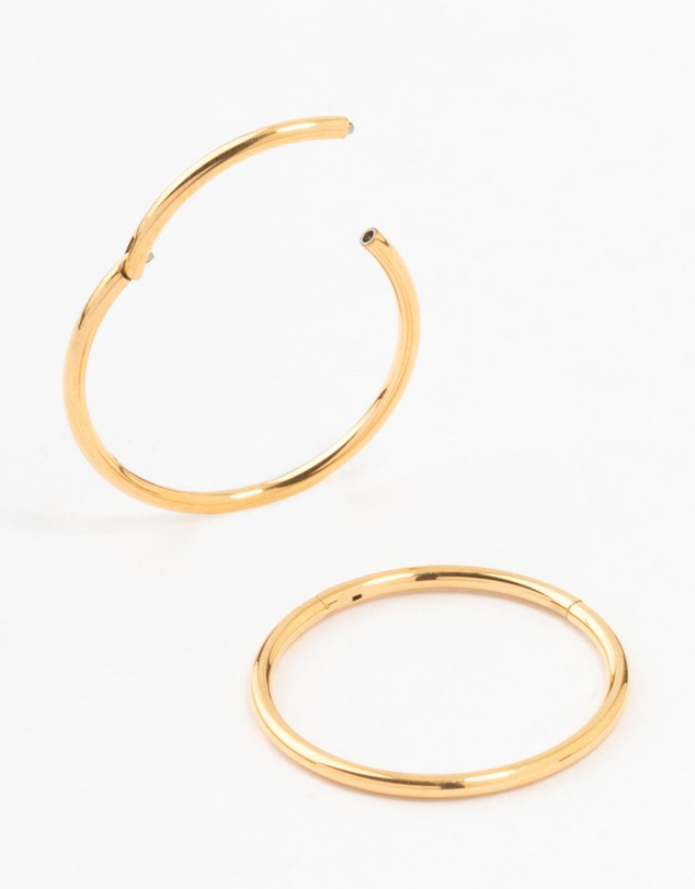Lovisa - Gold Plated Surgical Steel Sleeper Earrings 14MM