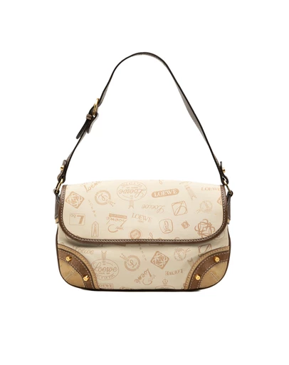 Pre-Loved by Azura Reborn - Pre-Loved 160th Anniversary Suede Trimmed Canvas Flap Shoulder Bag