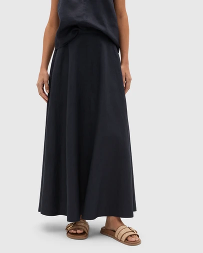 Seed Heritage - Core Linen Midi Skirt