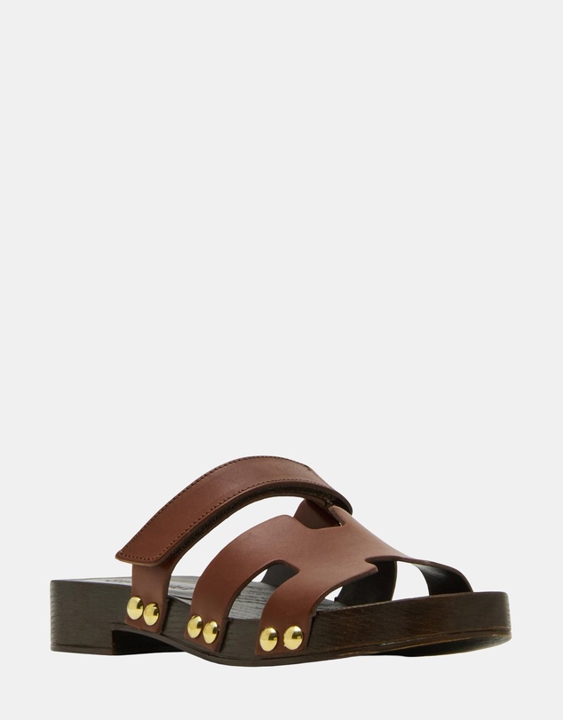 Steve Madden - Canal Brown Leather Sandals